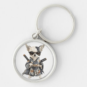 Chaveiro Heróis Chihuahua – Desenho à Mão de Cachorro em Aq