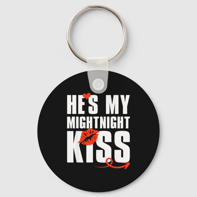 Chaveiro He's My Midnight Kiss Happy New Year Matching Funn (Frente)