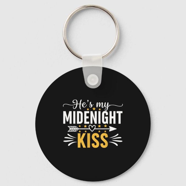 Chaveiro He's My Midnight Kiss Happy New Year Nye Matching  (Frente)