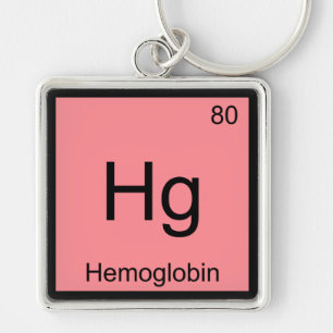 Chaveiro Hg - Símbolo de Elemento de Química da Hemoglobi