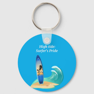 Chaveiro "High Tide: Orgulho do Surfista" aventura praia oc