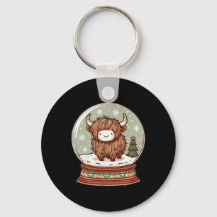 Chaveiro Highland Cow Christmas Xmas Papais noeis Wooly Faz