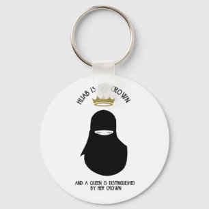 Chaveiro Hijab é minha coroa - anel chave de NIQAB