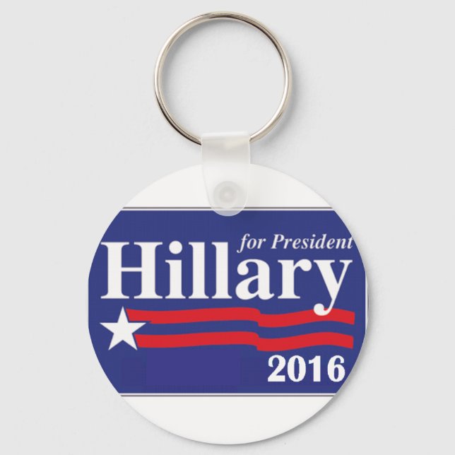 Chaveiro Hillary Clinton para o Presidente 2016 (Frente)