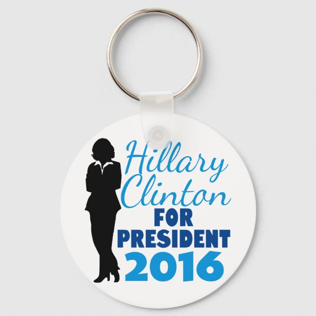 Chaveiro Hillary Clinton Silhouette (Frente)