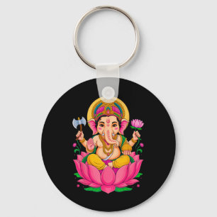 Chaveiro Hindou Ganesh Puja Elefante Deus Índia Meditação Y