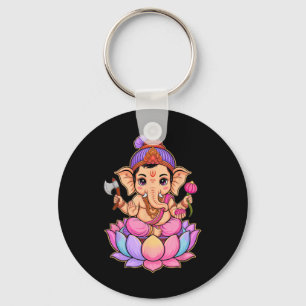 Chaveiro Hindu Ganesha Puja Elefante Deus Índia Meditação Y