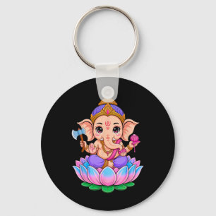 Chaveiro Hindu Ganesha Puja Elefante Deus Índia Meditação Y