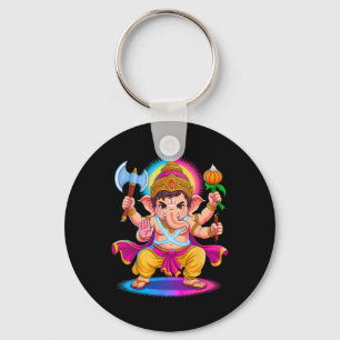 Chaveiro Hindu Ganesha Puja Elefante Deus Índia Meditação Y