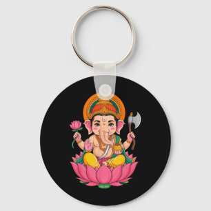 Chaveiro Hindu Ganesha Puja Elefante Deus Índia Meditação Y