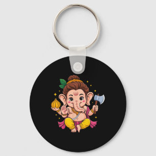 Chaveiro Hindu Ganesha Puja Elefante Deus Índia Meditação Y