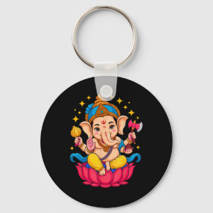 Chaveiro Hindu Ganesha Puja Elefante Deus Índia Meditação Y