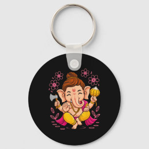 Chaveiro Hindu Ganesha Puja Elefante Deus Índia Meditação Y