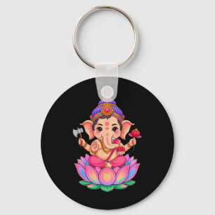 Chaveiro Hindu Ganesha Puja Elefante Deus Índia Meditação Y