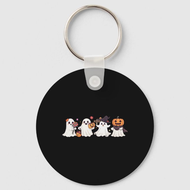 Chaveiro Hippie Halloween Cute Ghost Boo Spooky Season Pump (Frente)
