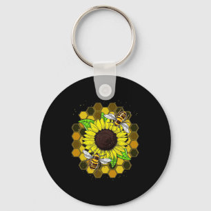 Chaveiro Hippie Sunflower Bees