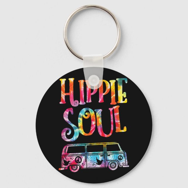 Chaveiro Hippie Tie Dye Van Hippie Soul (Frente)