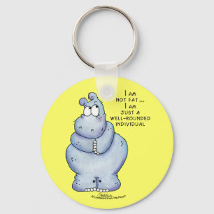 Chaveiro Hippo-Blue Hippopotamus Arredondado