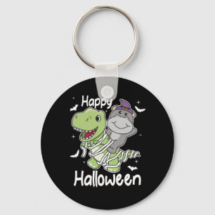 Chaveiro Hippo Happy Halloween T-rex Mummy Costume