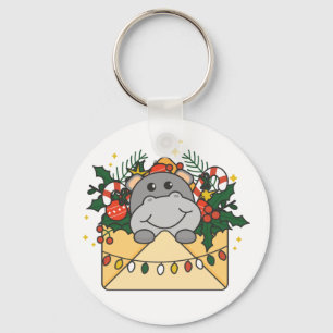 Chaveiro Hippo - Letra de Natal dos Animais de inverno Hipp