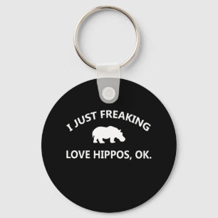 Chaveiro Hippo Lover Gift  Eu Apenas Adoro Hippo Ok