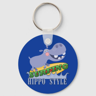 Chaveiro Hippopotamus do surfista