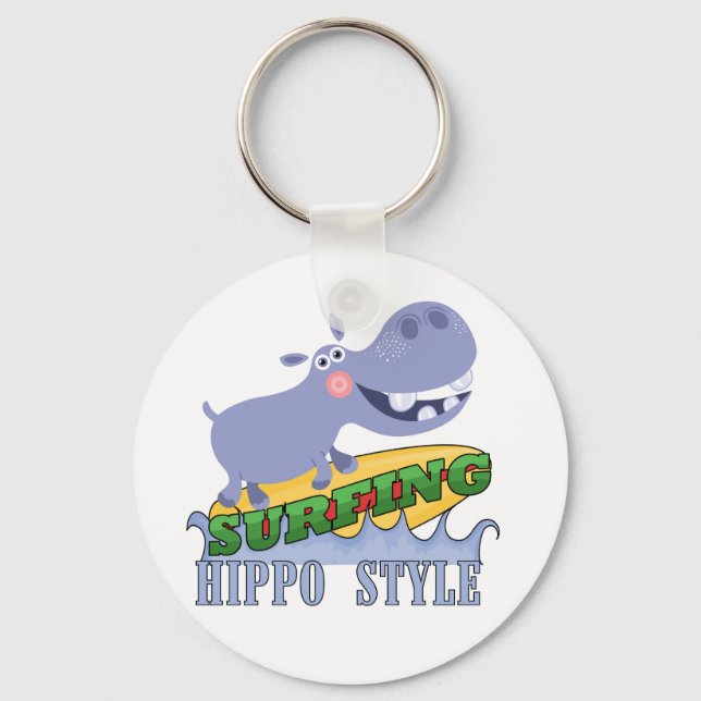 Chaveiro Hippopotamus do surfista (Frente)