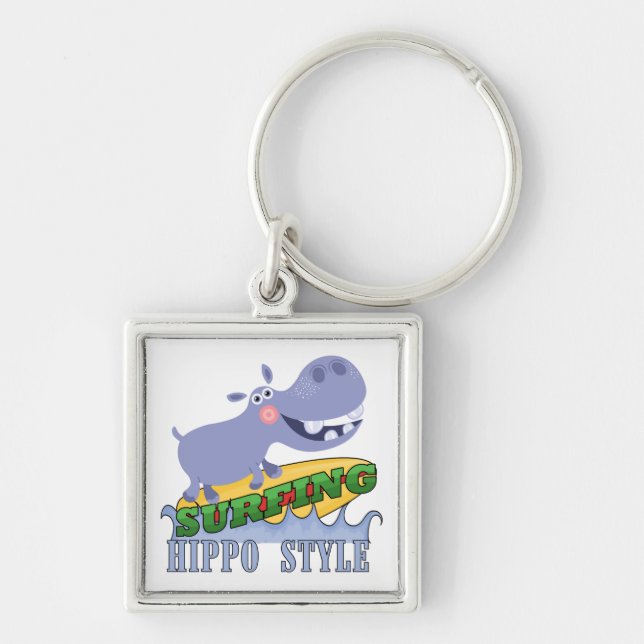 Chaveiro Hippopotamus do surfista (Frente)