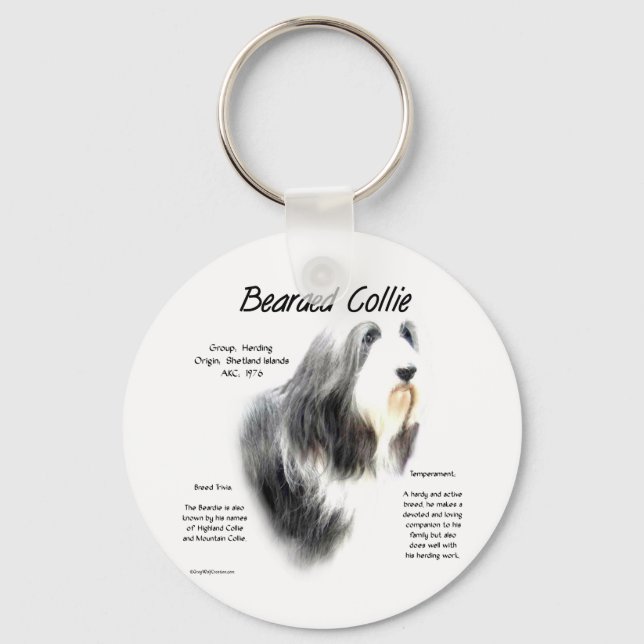 Chaveiro História Collie Com Mente; Collies Com Mão De Amor (Frente)