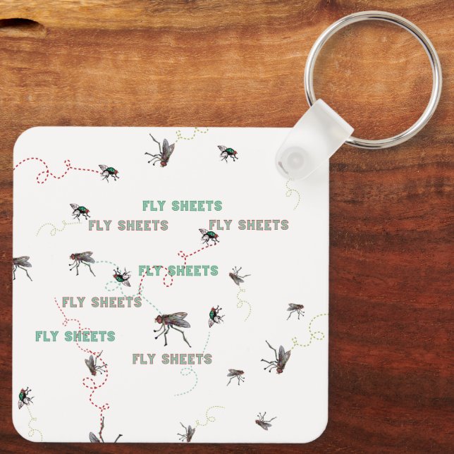 Chaveiro HISTÓRIA DE FOLHAS DE VOO legal (Verso)