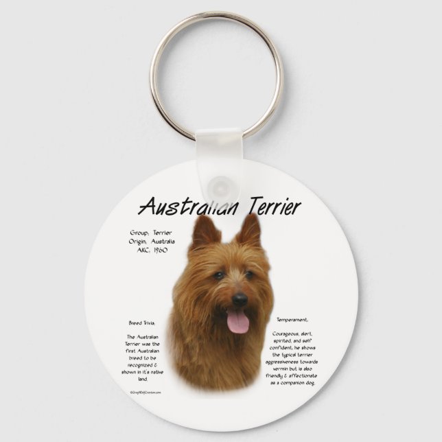 Chaveiro História do Terrier australiano (Frente)