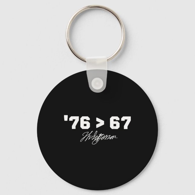 Chaveiro História Engraçada 76 67 Thomas Jefferson Seis Set (Frente)