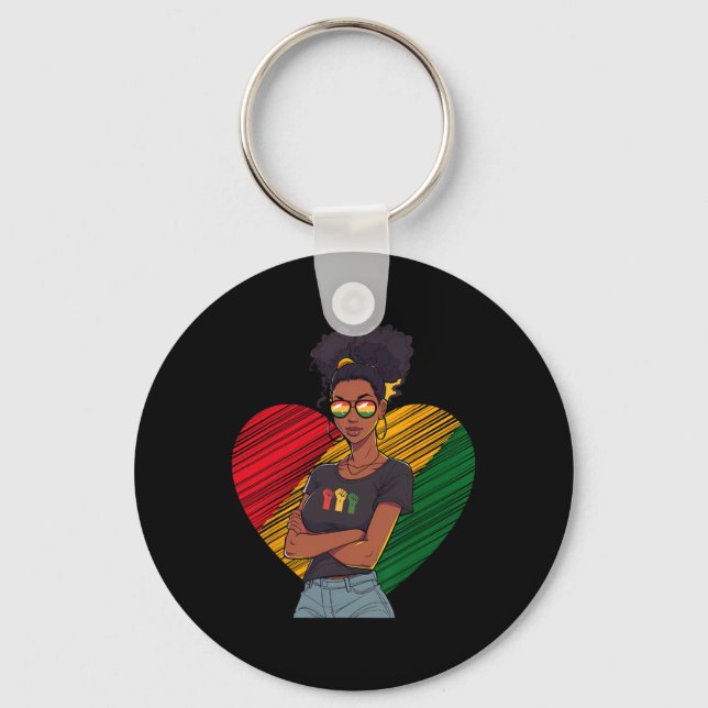 Chaveiro História Negra Décima Junta Rainha Melanina Afro (Frente)