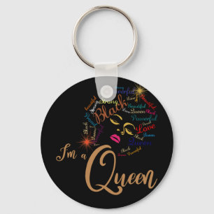 Chaveiro História Negra Sou uma Rainha Africana Americana