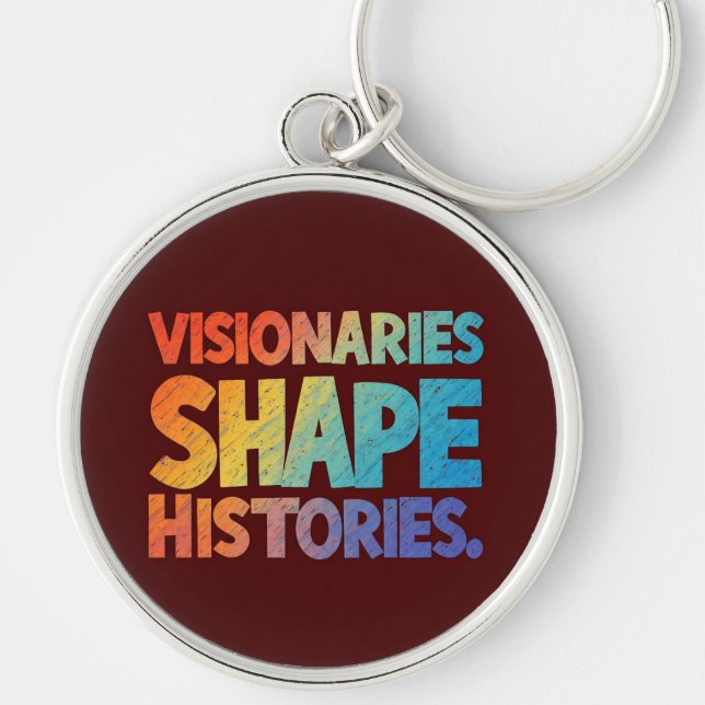 Chaveiro Histórias de Forma de Visionários (Frente)