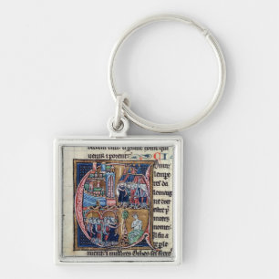 Chaveiro Historiated rubrica "C" que descreve Conrad III