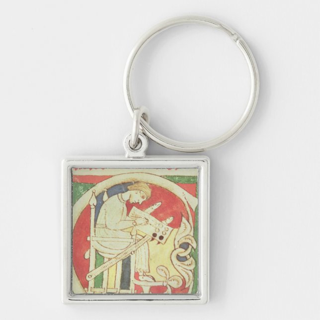 Chaveiro Historiated rubrica "C" que descreve uma monge (Frente)