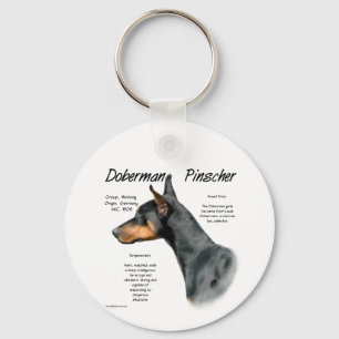 Chaveiro Histórico do Doberman Pinscher Negro