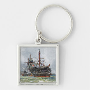 Chaveiro HMS Implacable um navio de terceira classe de 74 c