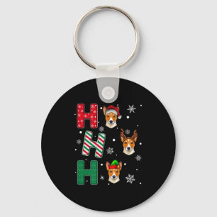 Chaveiro Ho Ho Basenji Cachorro Vestido Correspondendo à Ca