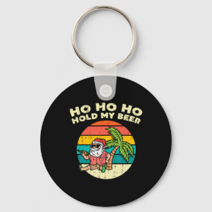 Chaveiro Ho Ho Segure Minha Cerveja Papai Noel Praia Natal