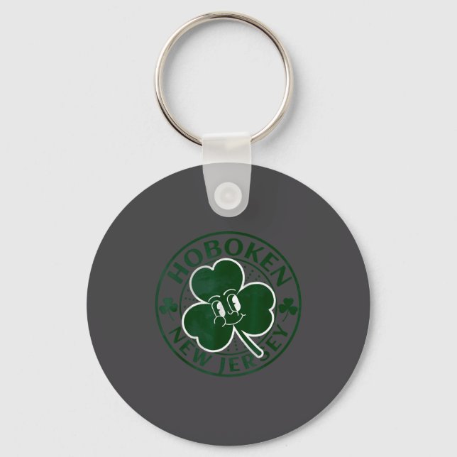 Chaveiro Hoboken New Jersey Irish Shamrock Nj Retro Souveni (Frente)
