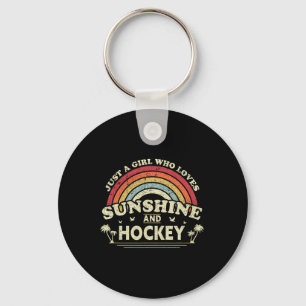 Chaveiro Hockey. Apenas Uma Menina Que Ama Sol E Hóquei