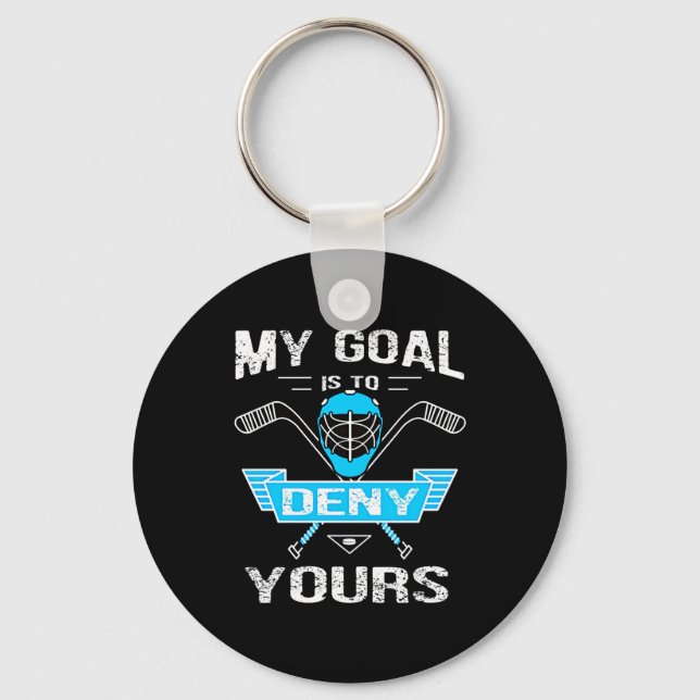 Chaveiro Hockey Lover | O Meu Objetivo É Negar O Seu (Frente)