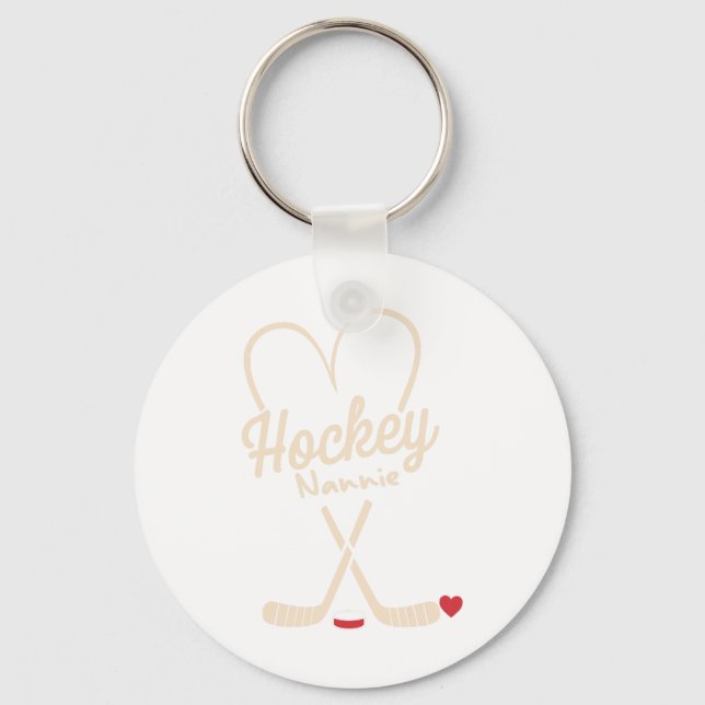 Chaveiro Hockey Nannie Heart Hockey Player  (Frente)
