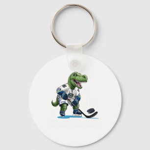 Chaveiro Hockeysaurus Dinossauro Engraçado Hockey Crianças 