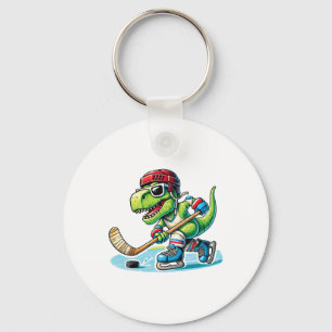Chaveiro Hockeysaurus Dinossauro Hóquei no Gelo Trex Menino