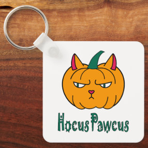 Chaveiro Hocus pawcus Halloween abóbora gengibre magia