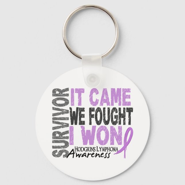 Chaveiro Hodgkins Linfoma Sobrevivente Ele Veio Nós Lutamos (Frente)
