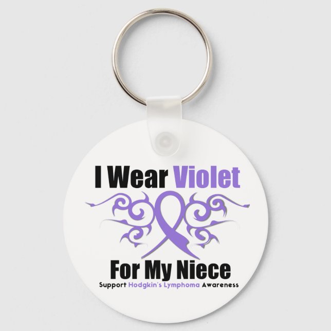 Chaveiro Hodgkins Linfoma Tribal Ribbon Para A Minha sobrin (Frente)